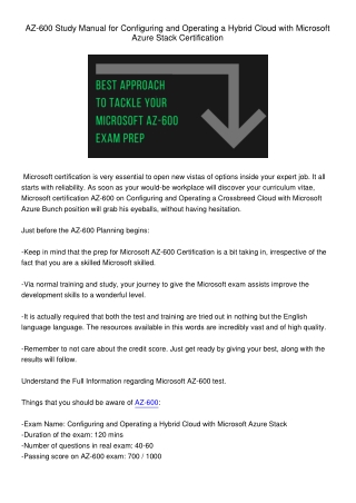 Start Your Microsoft AZ-600 Exam Prep: Best Tips to Implement
