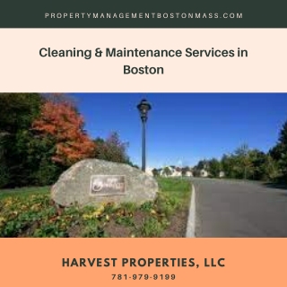 Cleaning & Maintenance Services in Boston