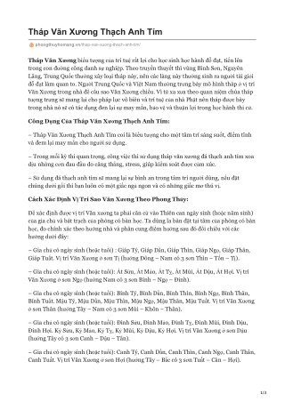 Tháp Văn Xương Thạch Anh Tím