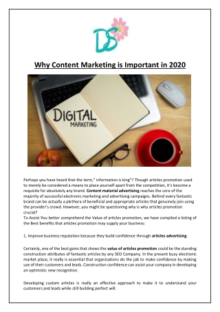 Why Content Marketing is Important in 2020