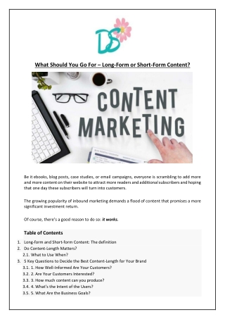 What Should You Go For – Long-Form or Short-Form Content?