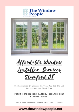 Affordable Window Installer - Stamford CT