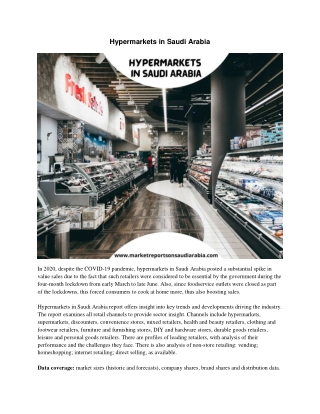 Hypermarkets in Saudi Arabia