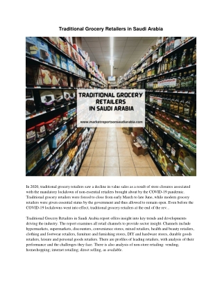 Traditional Grocery Retailers in Saudi Arabia