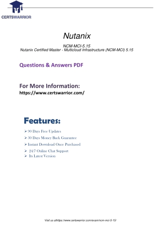 NCM-MCI-5.15 Want To Pass Exam Immediately