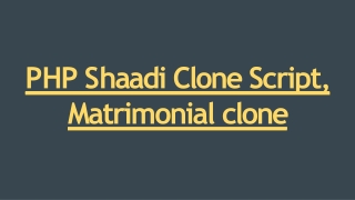 PHP Shaadi Clone Script, Matrimonial clone