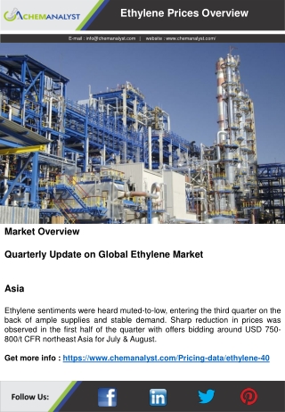 Ethylene Prices, News, Market Analysis