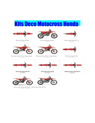 Kits Déco Motocross Honda