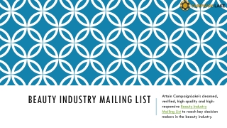 Beauty Industry Mailing List