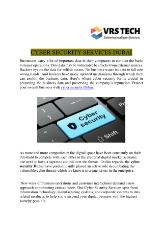 Cyber Security Dubai
