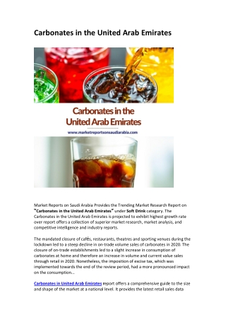 Carbonates in the United Arab Emirates