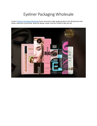 Eyeliner Packaging Wholesale