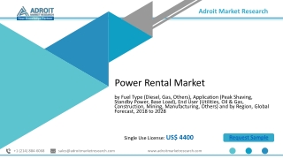 Power Rental Market Insights on Trends, Application, Types and Users Analysis 2021-2028