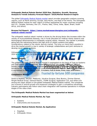 Orthopedic Medical Robots Market