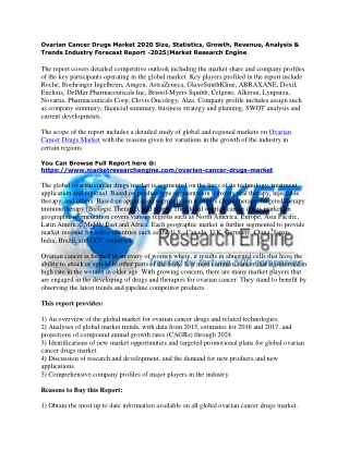 Ovarian Cancer Drugs Market