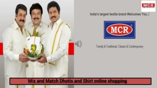 Mix and Match Dhotis and Shirt online shopping