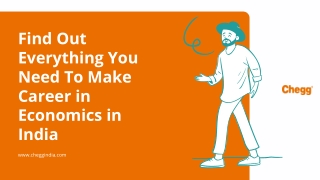 Need To Make Career in Economics in India