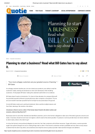 Planning to start a business  read what bill gates has to say about it