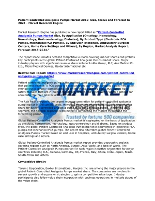 Patient-Controlled Analgesia Pumps Market