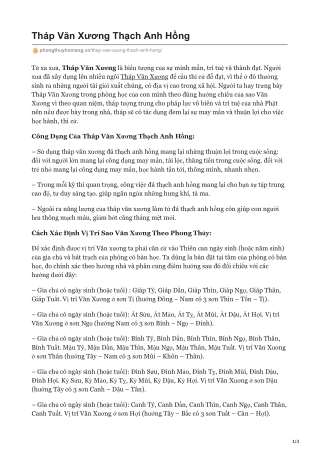 Tháp Văn Xương Thạch Anh Hồng