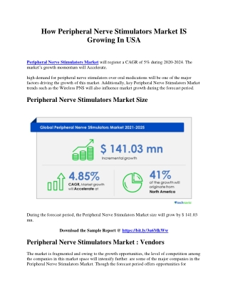 How Peripheral Nerve Stimulators Market IS Growing In USA