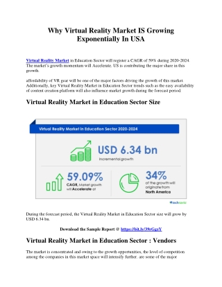 Why Virtual Reality Market IS Growing Exponentially In USA