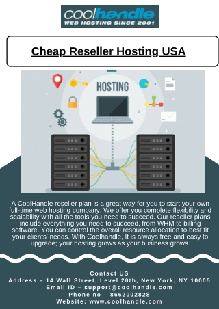 Cheap Reseller Hosting USA