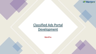Classified Ads Portal Development