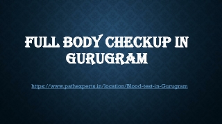 Full body checkup in Gurugram