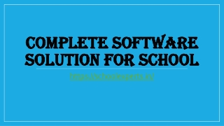 Complete Software Solution for school