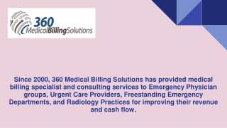 Colorado Emergency Physicians Billing Services - 360 Medical Billing Solutions