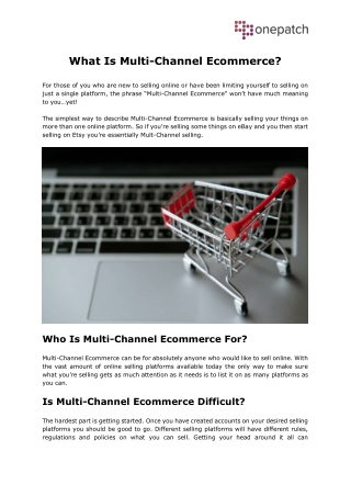 What Is Multi-Channel Ecommerce?