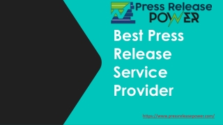 Best Press Release Service Provider
