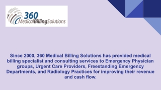 Florida Emergency Physicians Billing Services - 360 Medical Billing Solutions