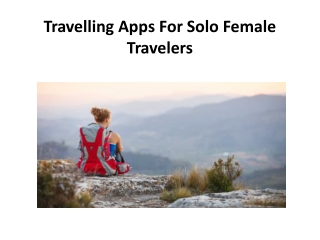 Travelling Apps for Solo Female Travelers