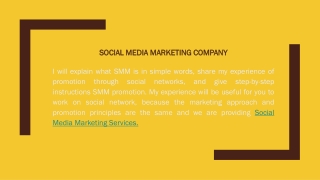 Social Media Marketing Company in Pakistan..