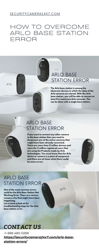 How to Overcome Arlo Base Station Error