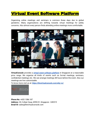 Virtual Event Software Platform
