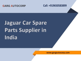 Jaguar Car Spare Parts Supplier in India