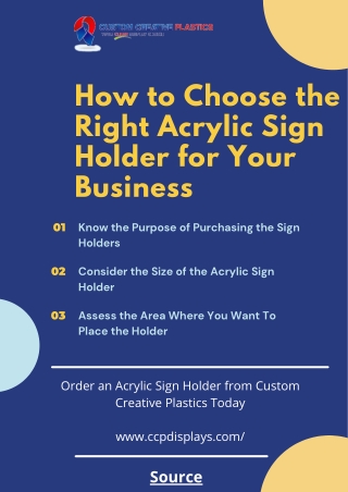 How to Choose the Right Acrylic Sign Holder for Your Business