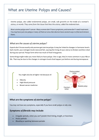 What are the Causes of Uterine Polyps?