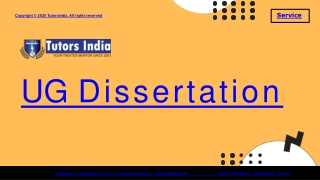 Full professional undergraduate dissertation writing