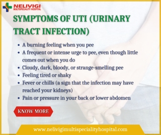 Symptoms of UTI | Best Urology Hospitals in Bellandur, Bangalore | Nelivigi Multispeciality Hospital