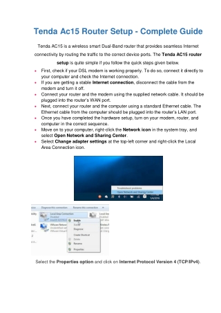 Quick Steps: Tenda AC15 Router Setup | Router Support