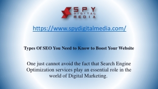 Different Types of SEO in Online Marketing, Types Of SEO You Need to Know to Boost Your Website