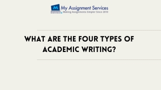 What are the four types of academic writing?