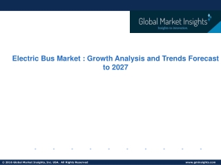 Electric Bus Market 2021-2027; Growth Forecast & Industry Share Report