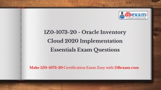 1Z0-1073-20 - Oracle Inventory Cloud 2020 Implementation Essentials Exam Questions