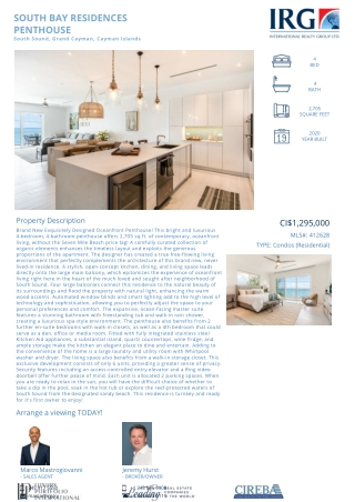 Buy South Bay Residences Penthouse - 412628 - IRG Cayman