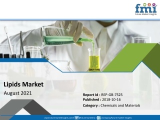 Lipids Market: Specialty Applications in the Pharmaceutical Industry to Drive Growth: Global Industry Analysis 2013 - 20